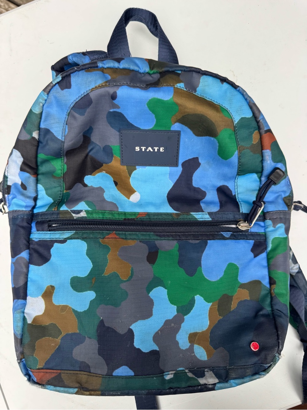 STATE Blue & Green Camo Backpack